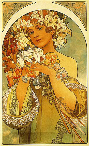 Flower by Alphonse Mucha