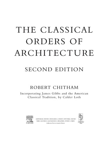 Cover of The Classical Orders of Architecture by Robert Chitham
