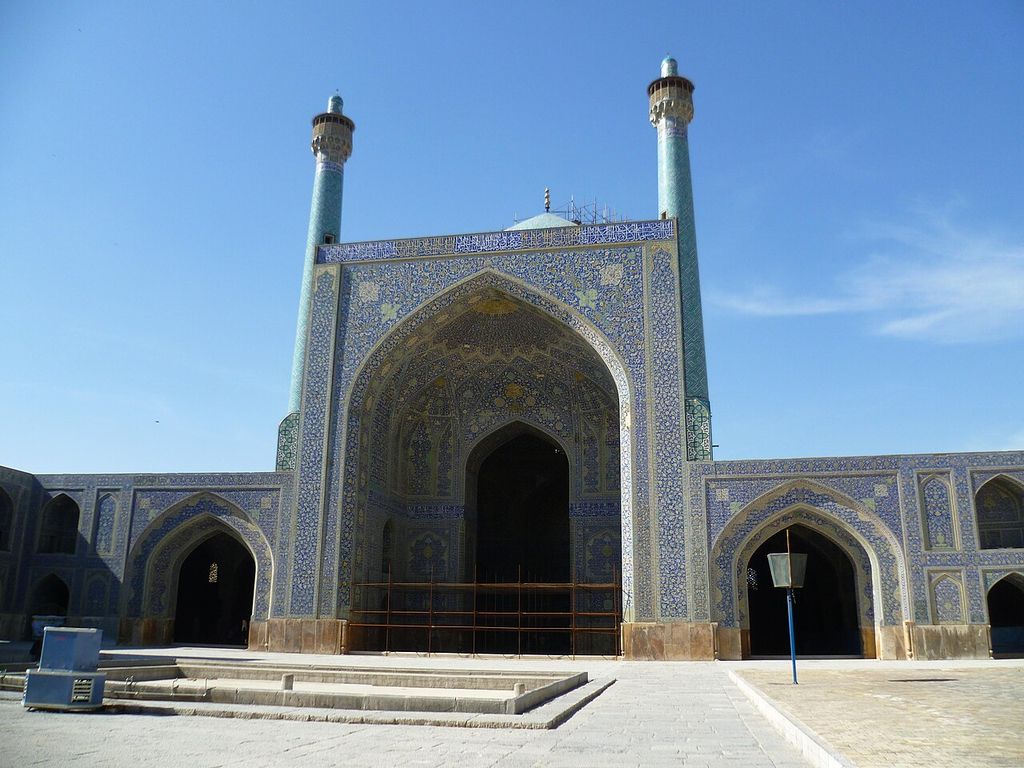 One of the iwans in the courtyard of Shah Mosque, Isfahan, Iran