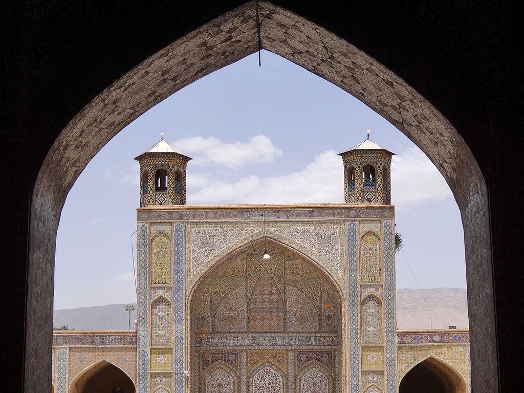 View toward North Iwan from South Iwan - Masjed-e Vakil (Vakil Mosque) - Shiraz - Central Iran.