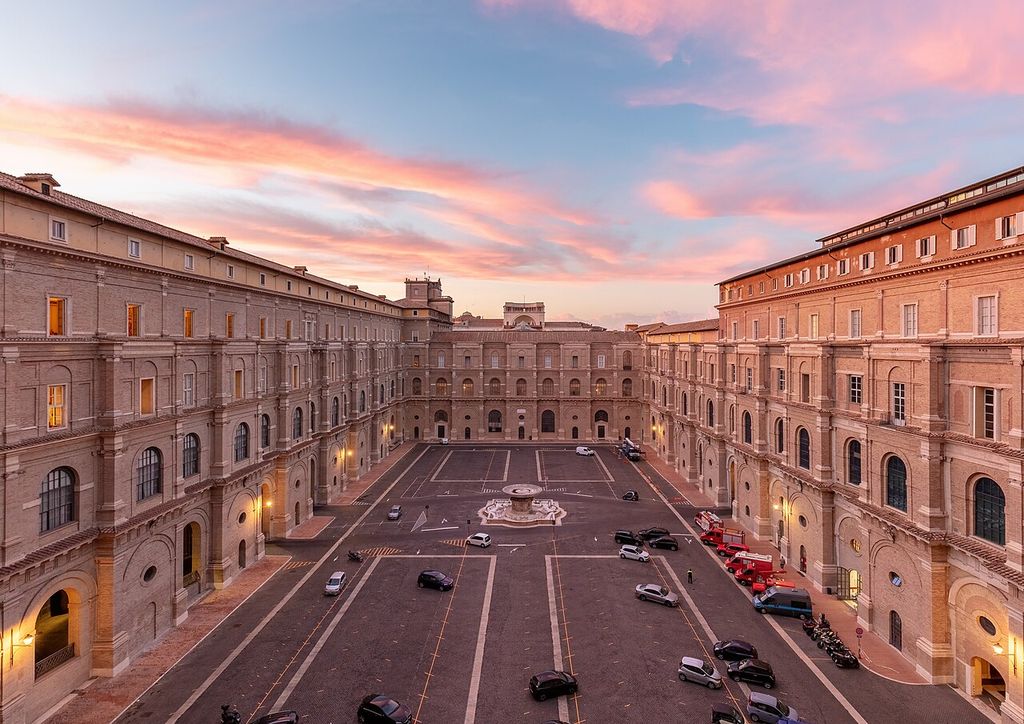 Courtyard of Belvedere, Vatican City.