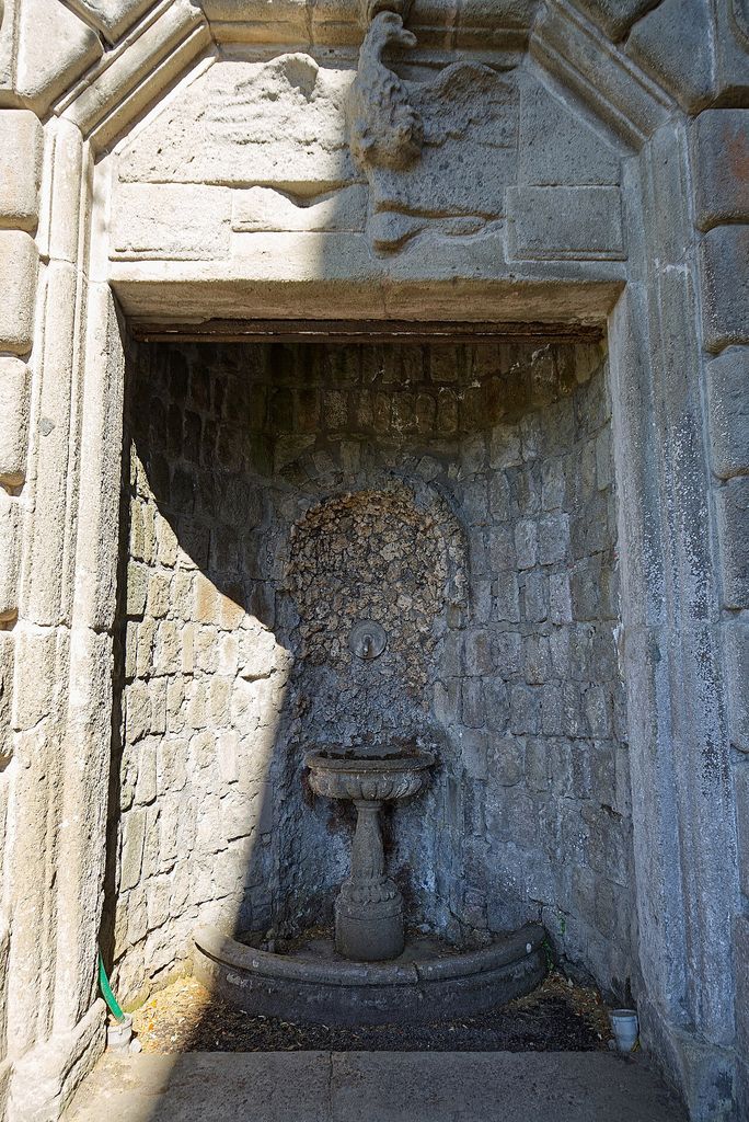 Drinking Fountain in Villa Lante at the south eastern corner of the Italian Garden, an architectural view.