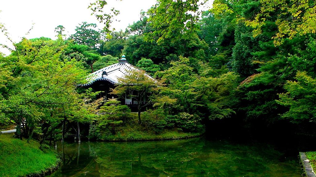 Across the pond at the Katsura Imperial Villa / 桂離宮 in Kyoto / Kyōto / 京都, Japan / ジャパン (JPN).