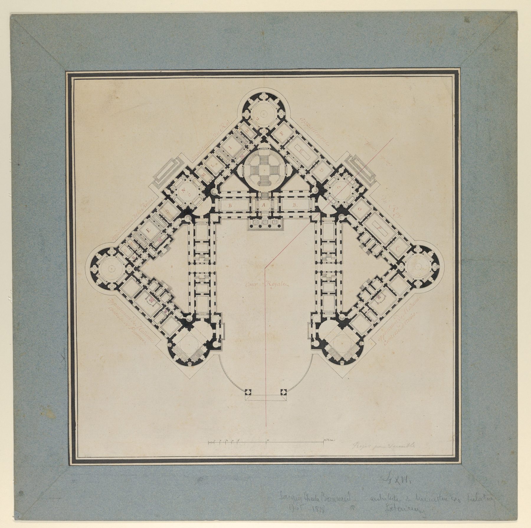Rambouillet renovation plan Met public-domain collection drawing