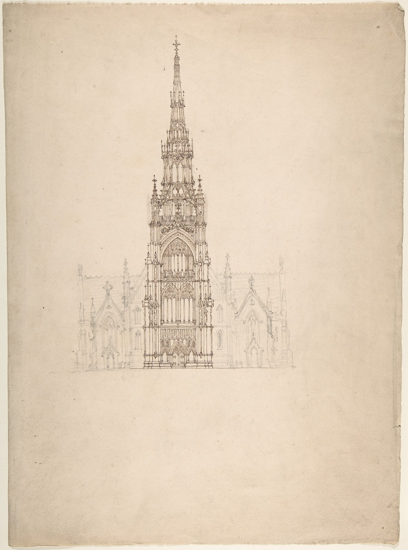 Decorated church Met Open Access perspective drawing