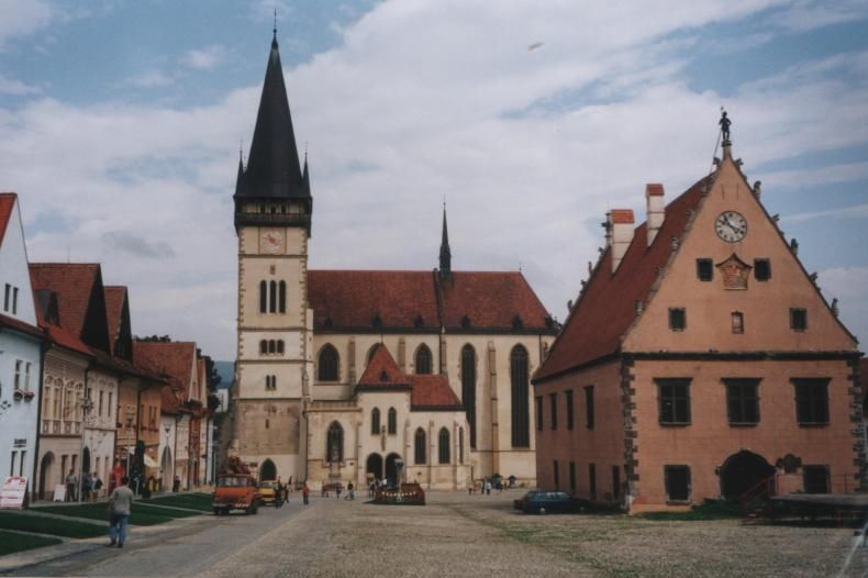 Bardejov square, an architectural view.