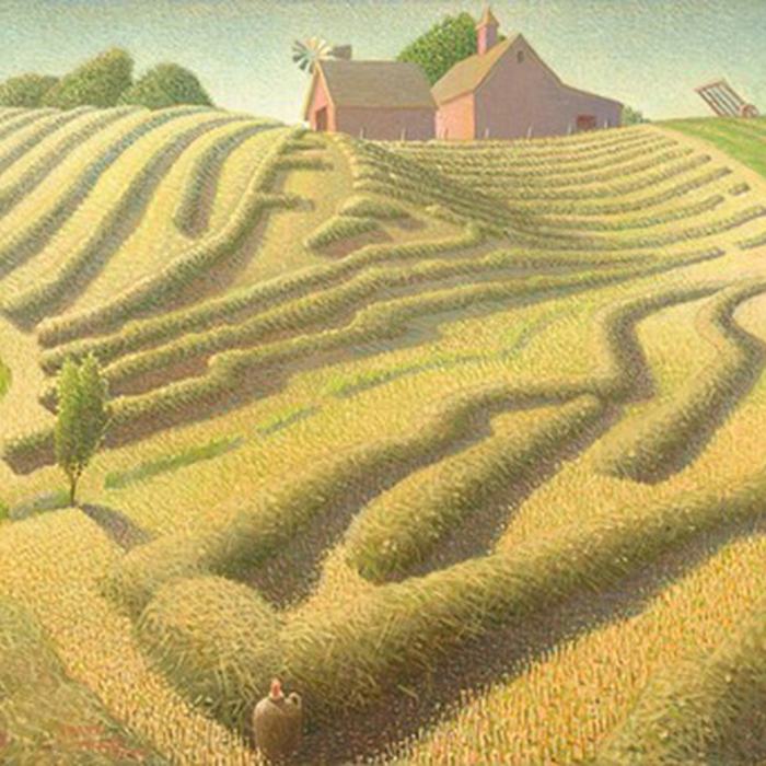 Haying by Grant Wood