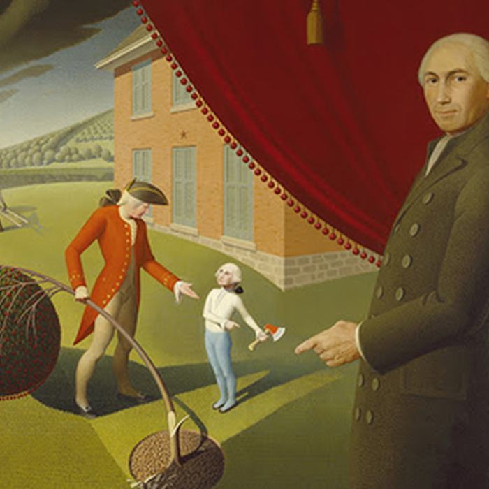 Parson Weems’ Fable by Grant Wood