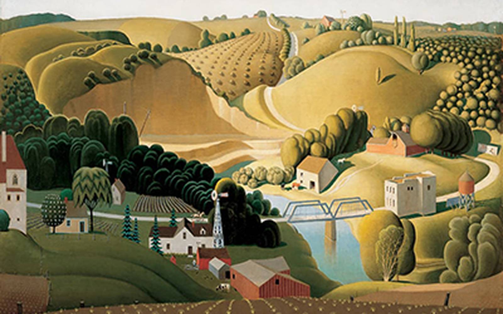 Stone City, Iowa by Grant Wood