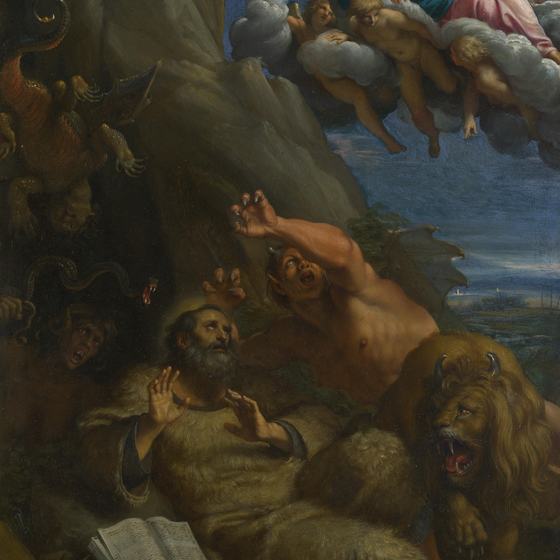 Christ Appearing to Saint Anthony Abbot by Annibale Carracci