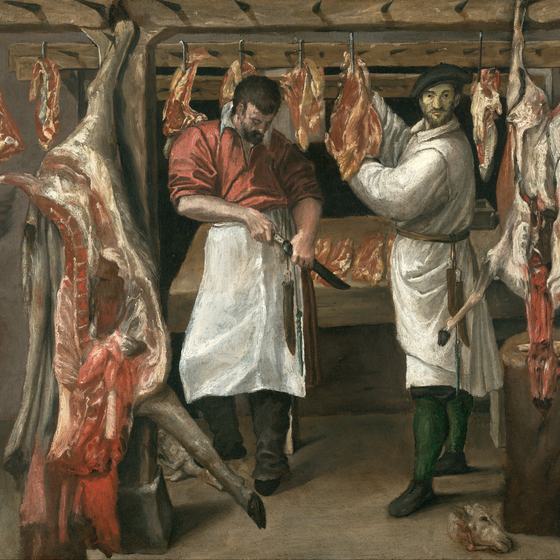 The Butcher's Shop by Annibale Carracci