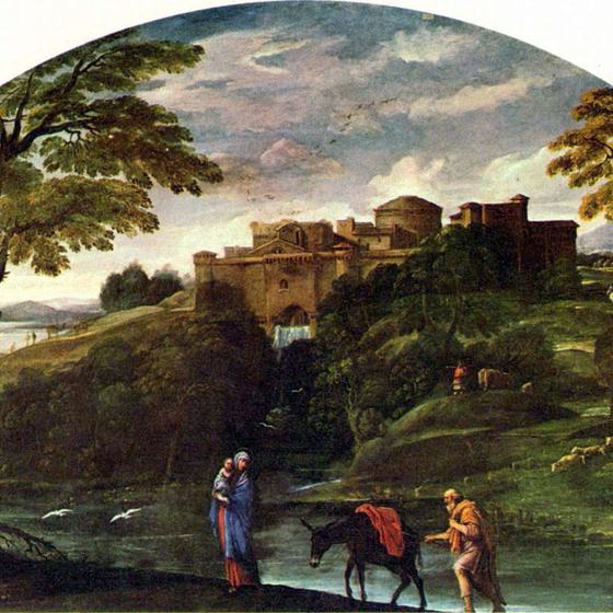 Landscape with the Flight into Egypt by Annibale Carracci