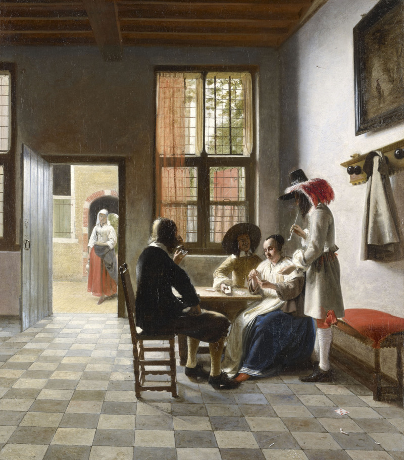 Dutch domestic interior by Pieter de Hooch