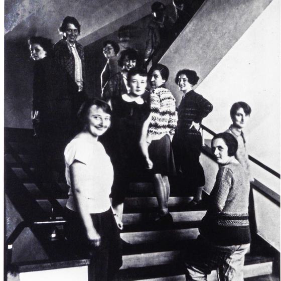 Weaving Class on the Bauhaus Stairway