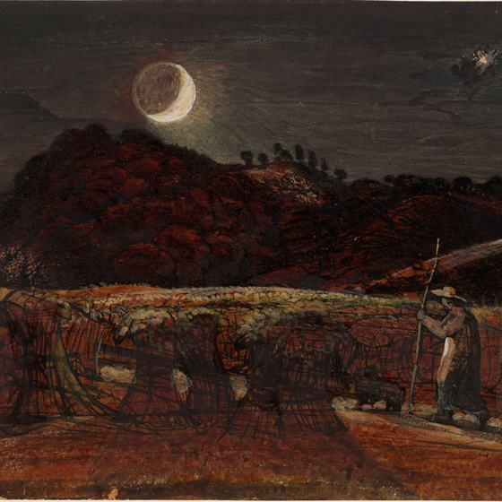 A Cornfield by Moonlight with the Evening Star