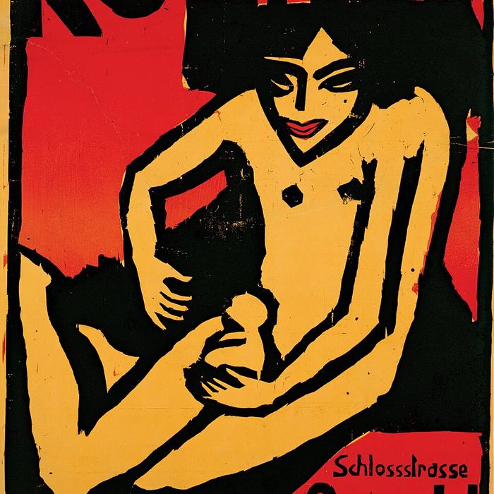 Poster for the Die Brücke Exhibition at Galerie Arnold by Ernst Ludwig Kirchner