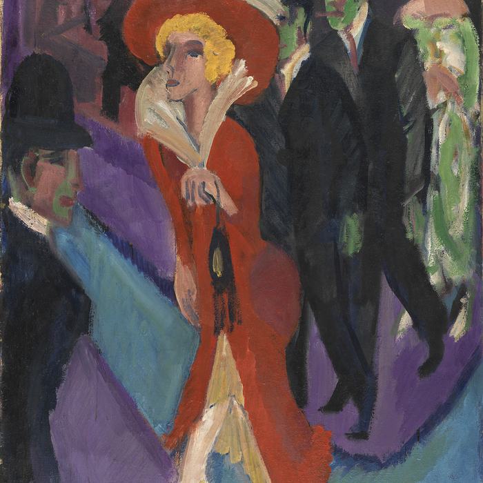 Street with Red Streetwalker by Ernst Ludwig Kirchner