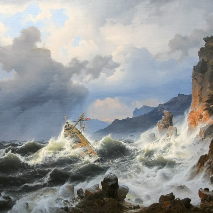 Storm at Sea off the Norwegian Coast by Andreas Achenbach