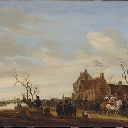 Drawing the Eel by Salomon van Ruysdael, early 1650s