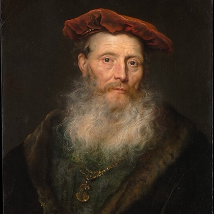 Bearded Man with a Velvet Cap by Govert Flinck, 1645