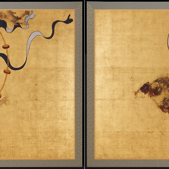 Wind God and Thunder God Screens by Tawaraya Sōtatsu