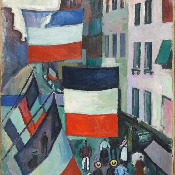 The Flag-Decorated Street