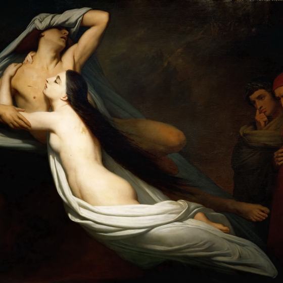 The Ghosts of Paolo and Francesca Appear to Dante and Virgil