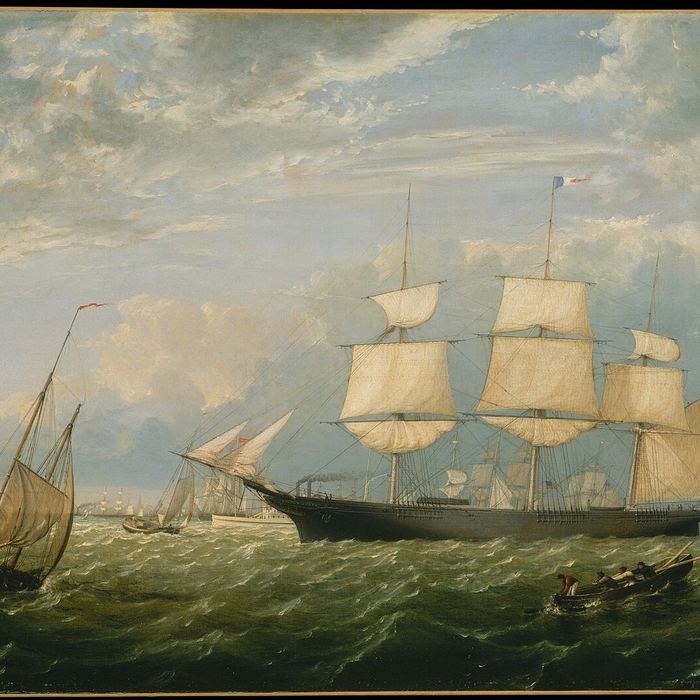 The Golden State Entering New York Harbor by Fitz Henry Lane