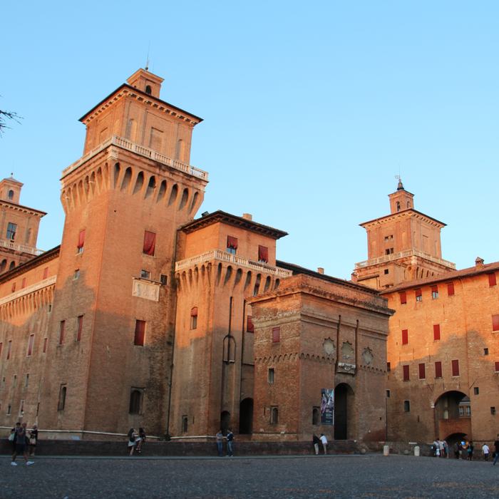 Castello Estense at sunset by Vassalli.chiara