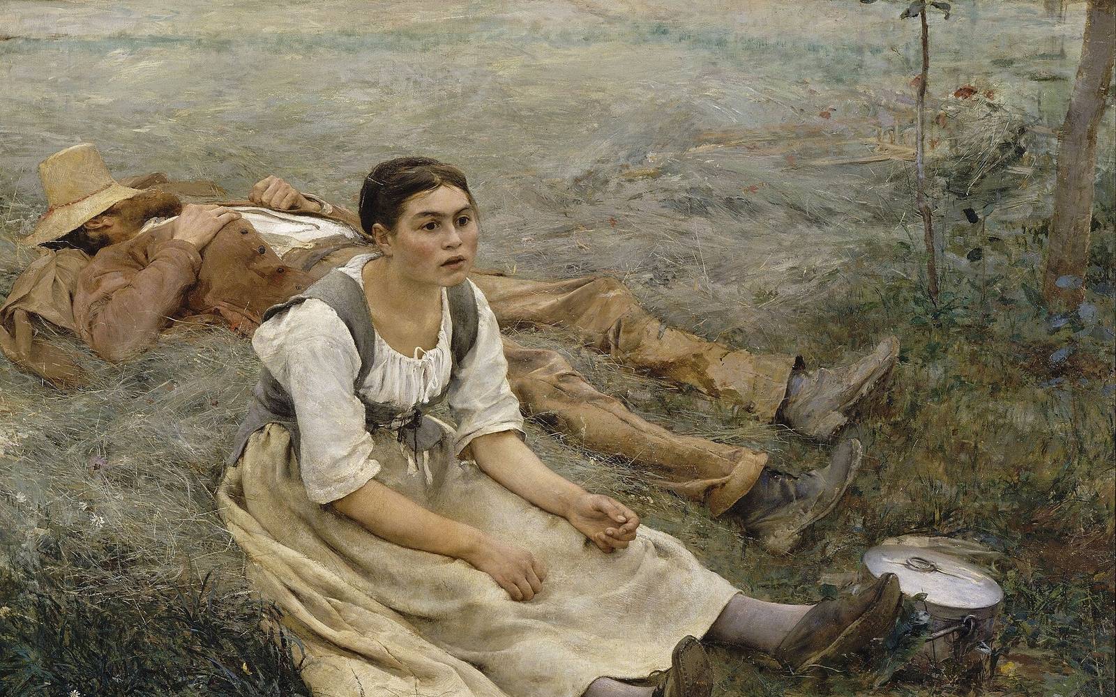 Haymaking by Jules Bastien-Lepage, 1877