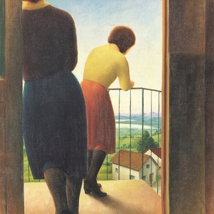 On the Balcony by Georg Schrimpf