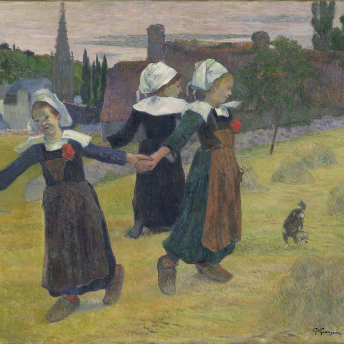 Breton Girls Dancing, Pont-Aven by Paul Gauguin