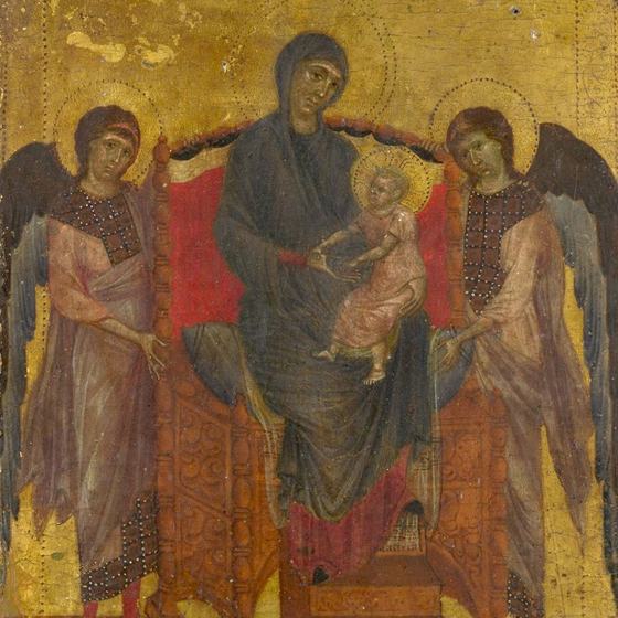 Virgin and Child with Two Angels