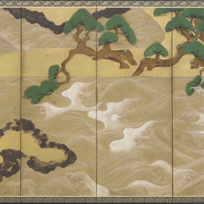 Waves at Matsushima by Tawaraya Sōtatsu