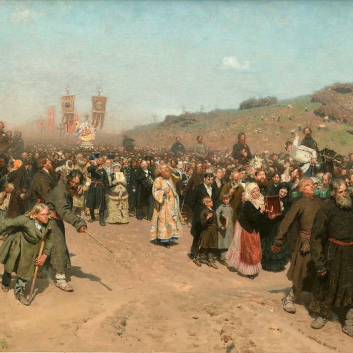 Religious Procession in Kursk Province by Ilya Repin