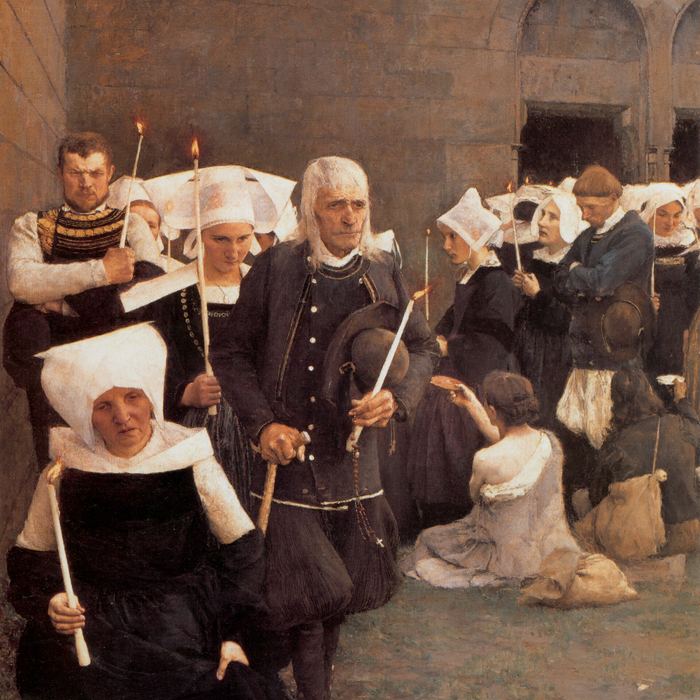 The Pardon in Brittany by Pascal-Adolphe-Jean Dagnan-Bouveret