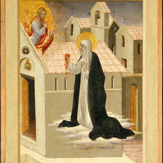 Saint Catherine Exchanges Her Heart with Christ
