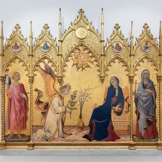 Annunciation with Saints Ansanus and Margaret by Simone Martini and Lippo Memmi