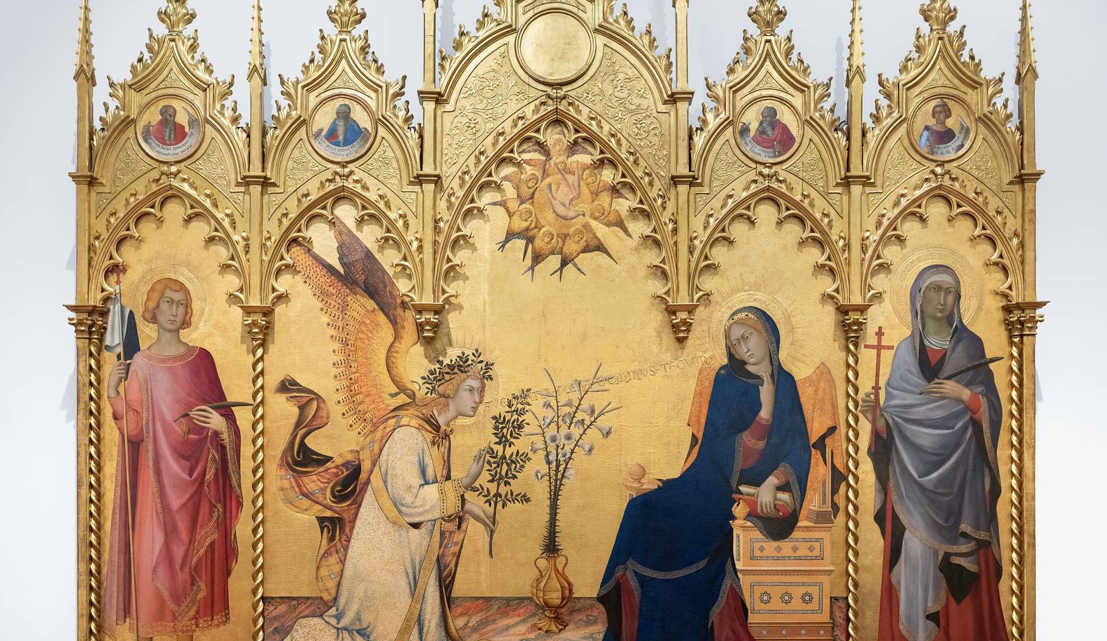 Annunciation with Saints Ansanus and Margaret by Simone Martini and Lippo Memmi