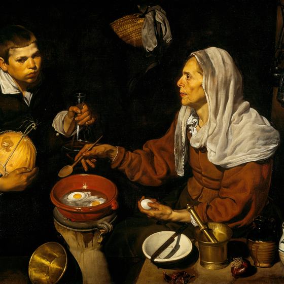 Old Woman Frying Eggs