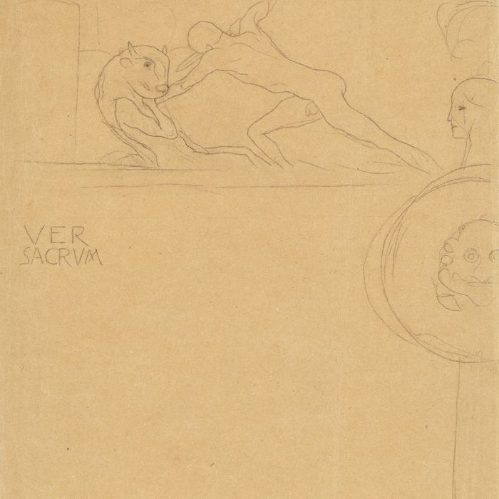 Design for the First Secession Exhibition Poster by Gustav Klimt