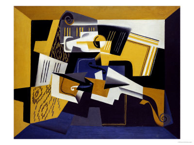 Cubism, represented by Violin and Glass by Juan Gris