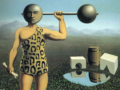 Surrealism, represented by The Son of Man by René Magritte