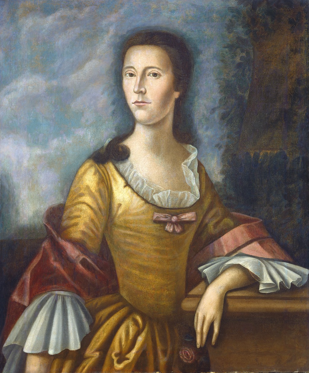 Benjamin West, Mary Bethel Boude (Mrs. Samuel Boude), 1755/1756. National Gallery of Art, Washington, Gift of Edgar William and Bernice Chrysler Garbisch, 1964.23.8. CC0 image supplied through the NGA donation to Wikimedia Commons.
