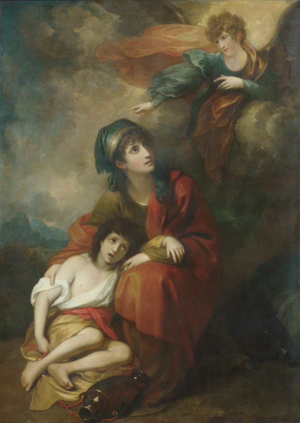 Benjamin West, Hagar and Ishmael, 1776, reworked 1803. The Metropolitan Museum of Art, Maria DeWitt Jesup Fund, 1923, 95.22.8. Public Domain / Met Open Access; complete official unframed alternate.