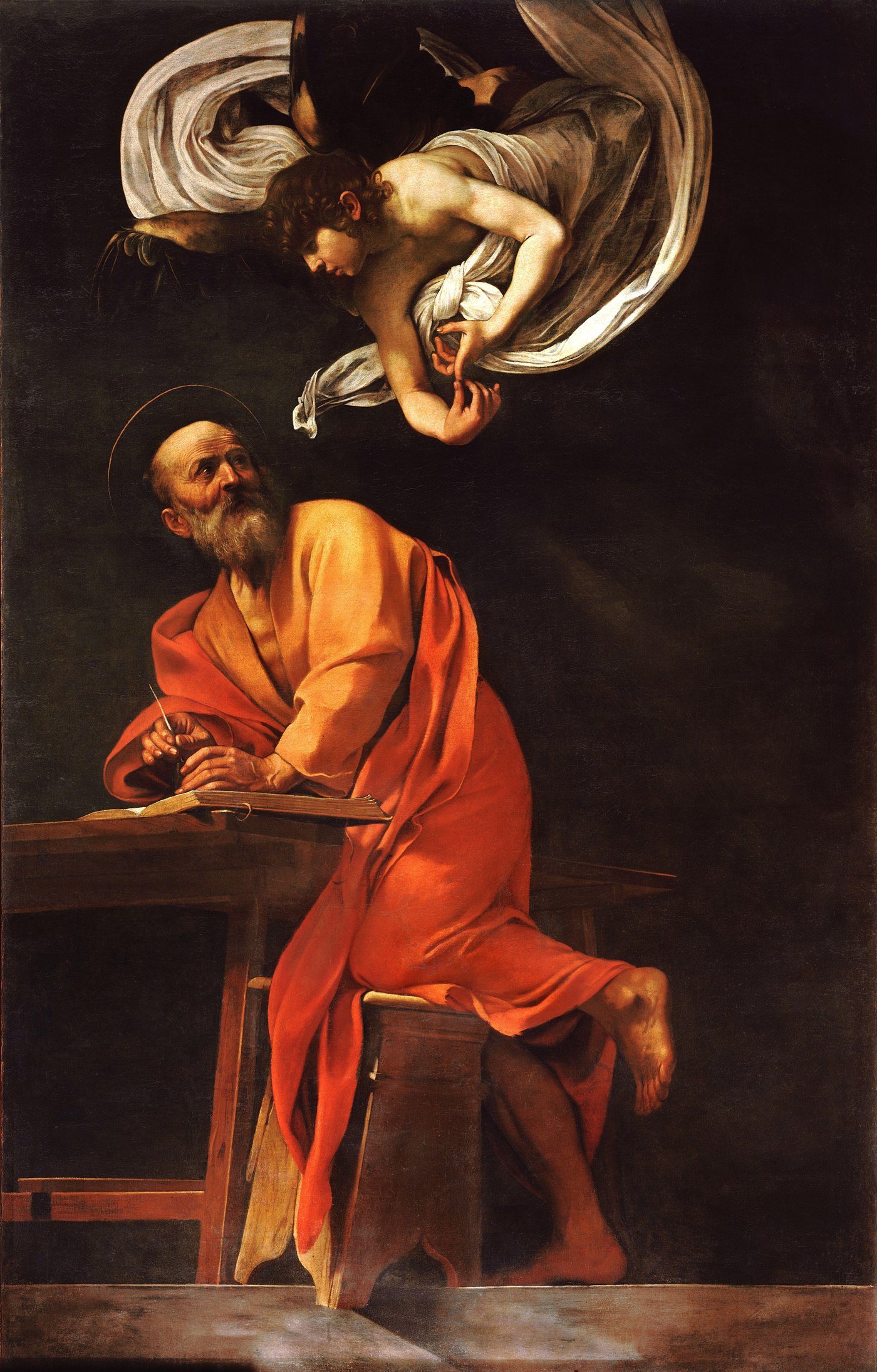 Full view of The Inspiration of Saint Matthew for close reading