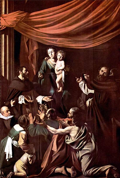 Madonna of the Rosary by Caravaggio
