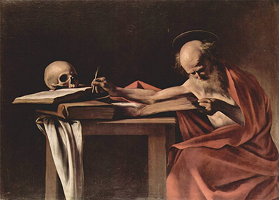 Saint Jerome Writing by Caravaggio