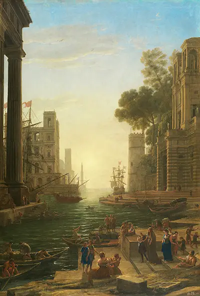 Landscape with St Paula of Rome Embarking at Ostia by Claude Lorrain