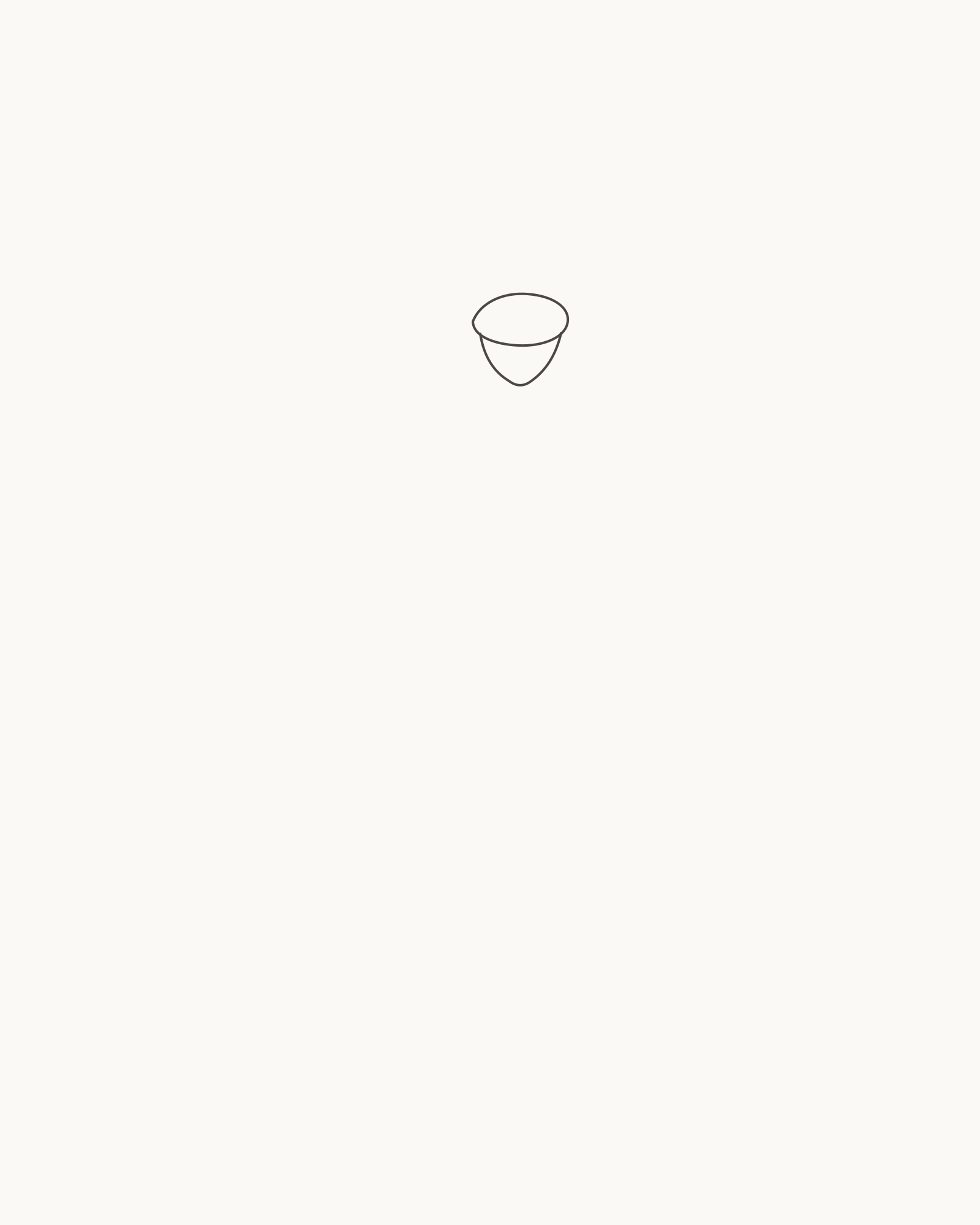 Stage 1 lotus drawing with one small shallow receptacle placed near the upper centre of the portrait page